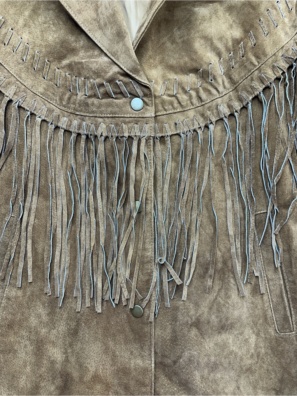 Excelled Collection NWT Suede Leather Fringe Western Jacket Large BOHO Ranch (e) - Picture 11 of 15